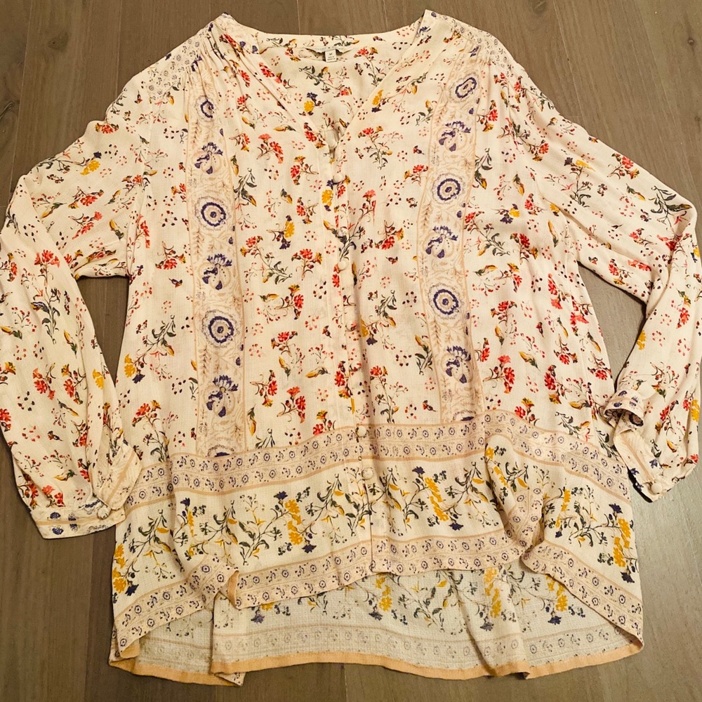 Light colorful boho top
